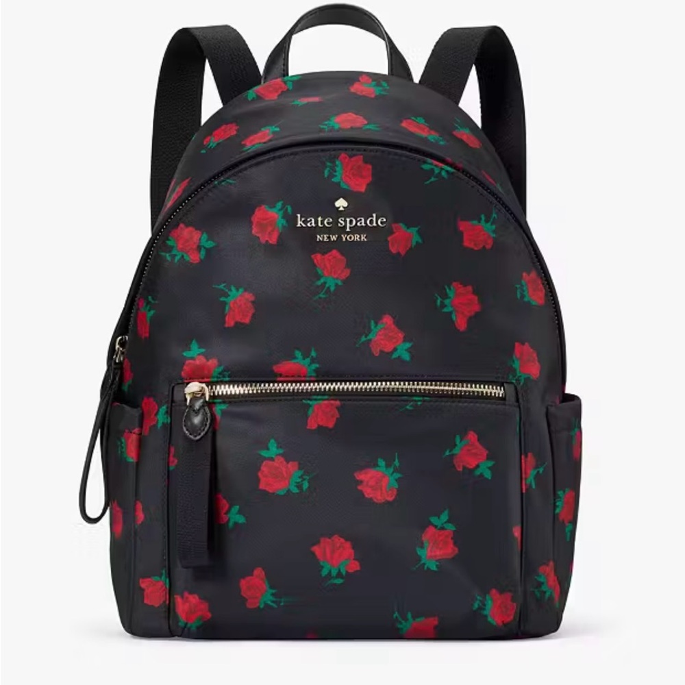 NWT Kate Spade Chelsea Rose Toss Printed Medium Backpack